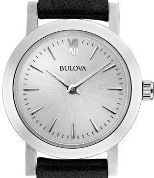 Authentic BULOVA Classic Black Leather Ladies Watch