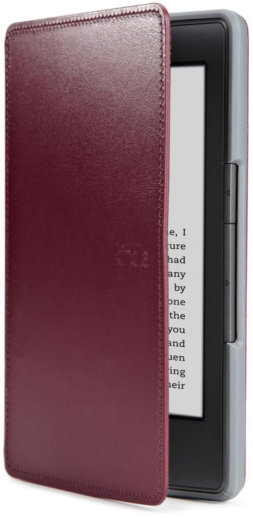 Original Genuine AMAZON Kindle Touch Leather Cover - Wine Purple