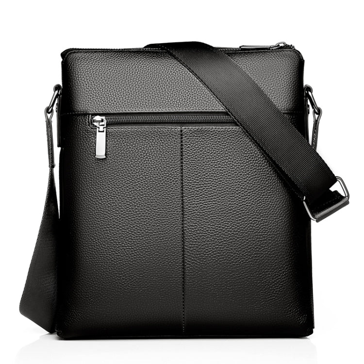 WEIXIER 18067 Men Leisure Style PU Leather Single Shoulder Bag (Black)