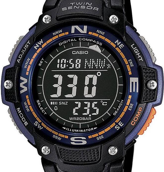 Casio men's twin 2025 sensor compass watch